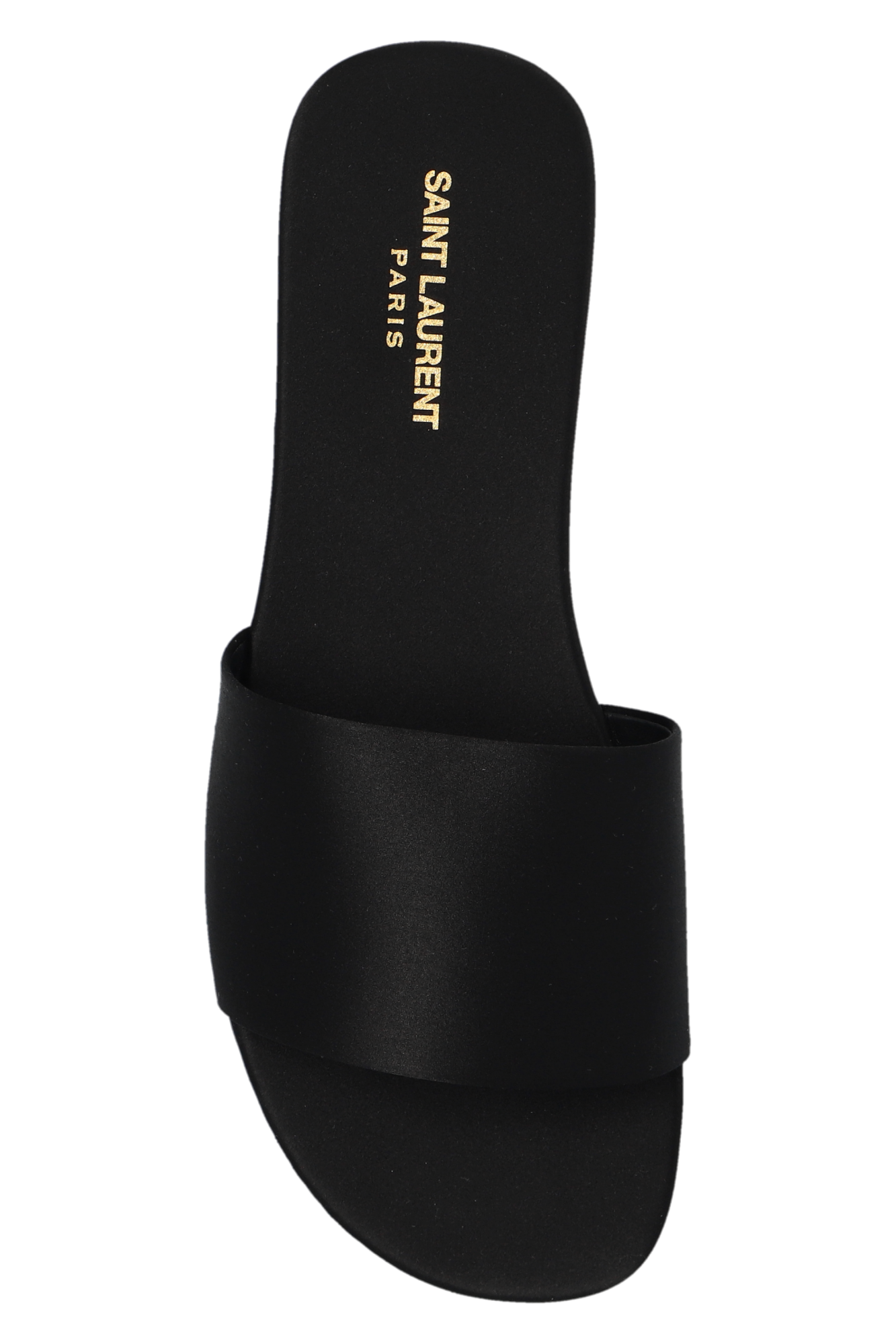 【関税&送料込】Saint Laurent Black Satin Carlyle Slippers Black 'Carlyle' Slippers Saint Laurent - Vitkac Canada